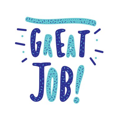 Büyük iş! afiş. Vektör yazı.