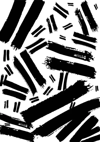 Noir coup dessiné à la main sur fond blanc . — Image vectorielle
