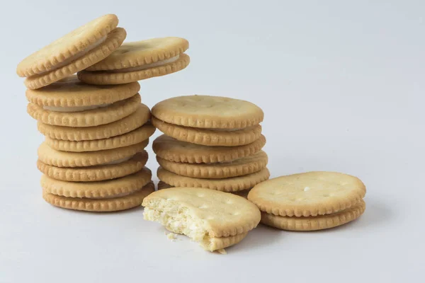 Crackers on the white background — Stock Photo, Image