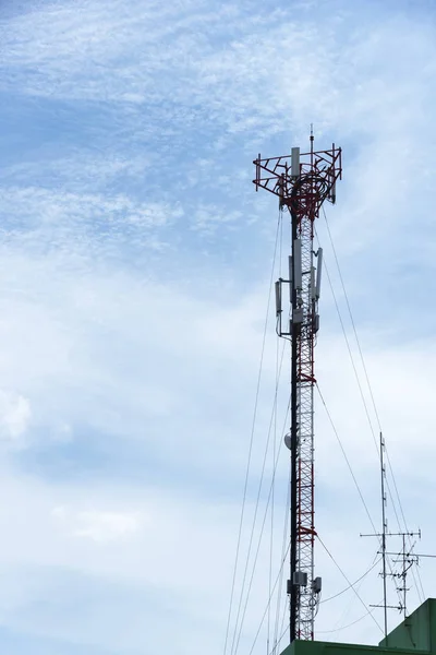 Telephone transmission pole — Stock Photo, Image