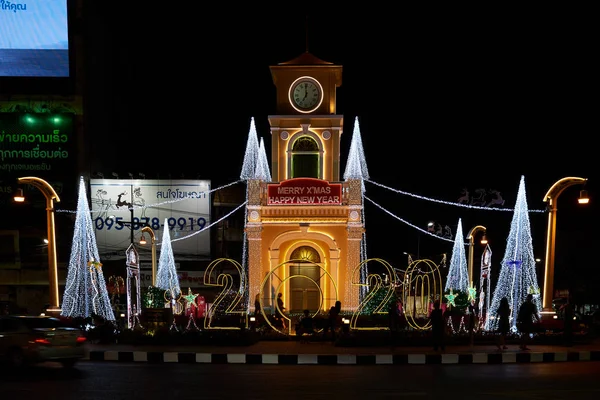Clock tower in the city of Phuket, Thailand — Stock Photo, Image