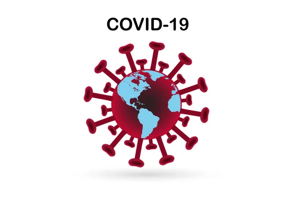 Concept Éclosion Pandémique Virus Covid Illustration Virus Covide Conception Carte — Image vectorielle