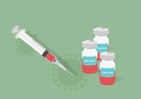 コロナウイルス対策ワクチンの概念 — ストックベクタ