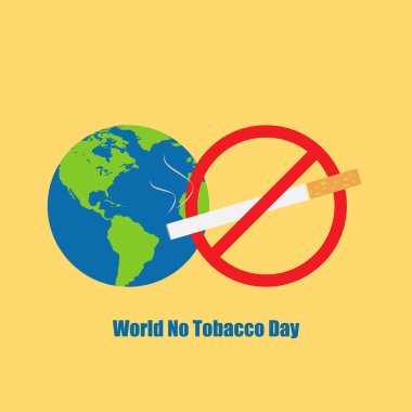 Dünyada tütün günü yok. Dünya haritasının tasviri ve sigara içmeyi bırak. 