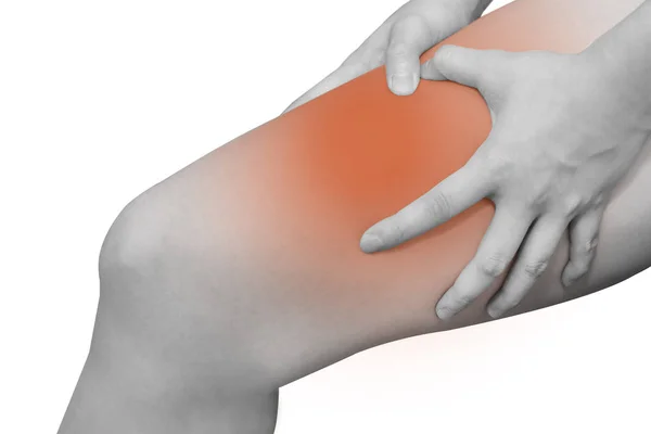 onun uyluk acı içinde tutan kadın