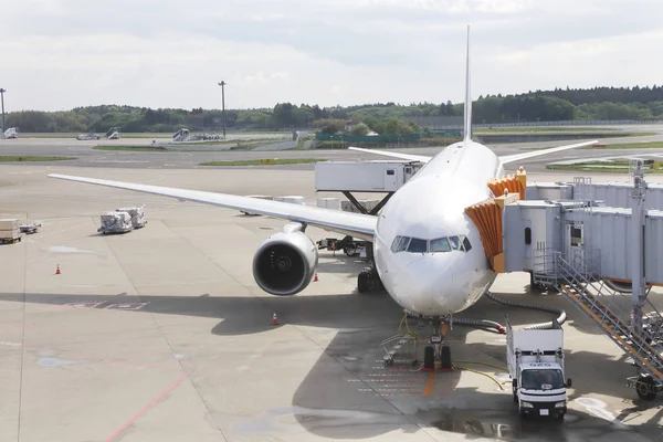 uçak havaalanında, almaya hazır