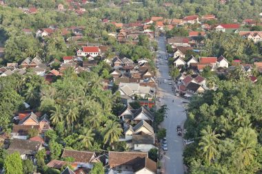 Luang Prabang şehrin görünümü