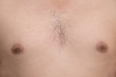 a man hairy chest clipart