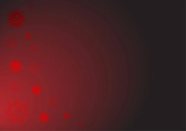 Covid Або Corona Virus Red Gradient Background Blank Copyspace — стоковий вектор