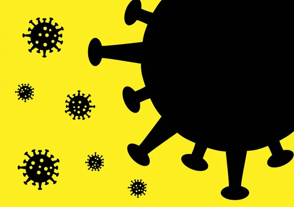 Covid Atau Corona Virus Wabah Latar Belakang Dengan Salinan Kosong - Stok Vektor