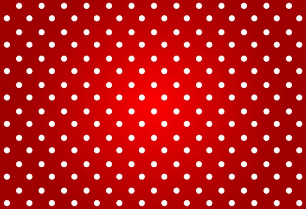 Abstrato Branco Polka Dot Fundo Vermelho — Vetor de Stock