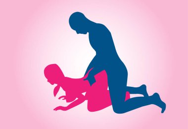 Siluet kamasutra köpek stili seks pozisyonu