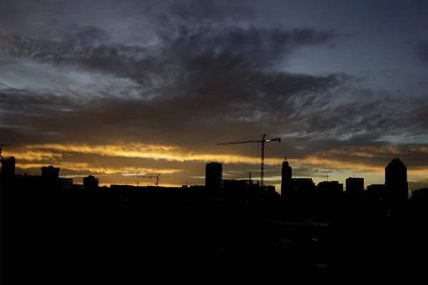 Silhouette Raleigh North Carolina Skyline — Foto Stock