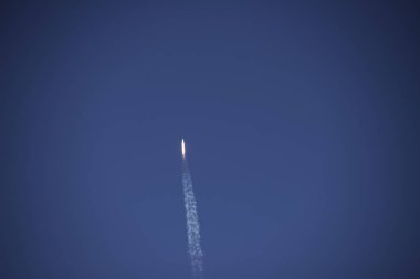 Falcon Heavy Launch from Cape Canaveral in Florida. clipart