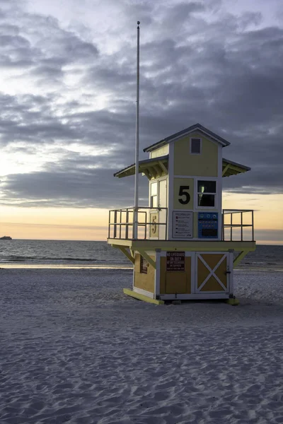 Clearwater Beach Při Západu Slunce Floridě — Stock fotografie