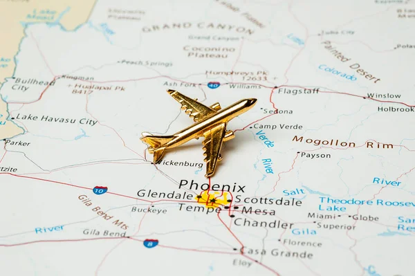 Planear Sobre Arizona Mapa Está Libre Derechos Autor Página Web —  Fotos de Stock