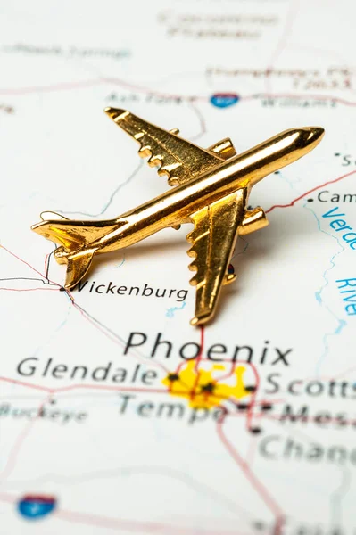Plane Phonix Arizona Map Copyright Free Goverment Website — Stock Photo, Image