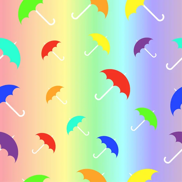 Parapluie sans couture motif arrière-plan — Image vectorielle