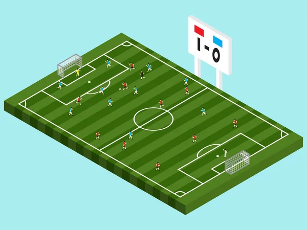 Concours de football (Isometric ) — Image vectorielle