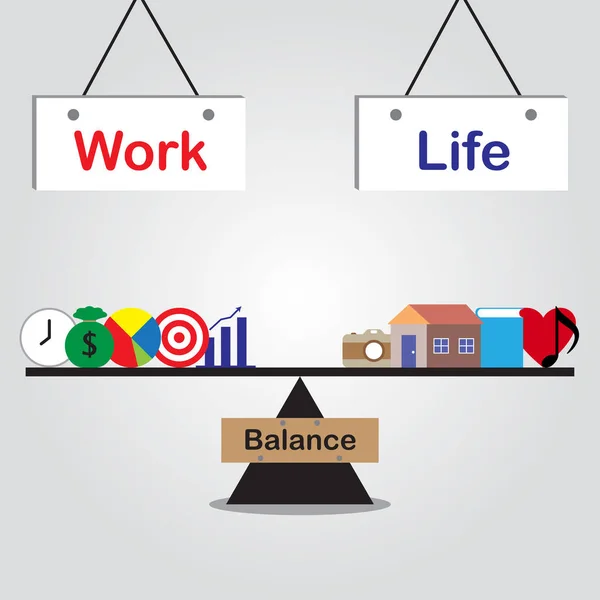 Wippe der Work-Life-Balance — Stockvektor