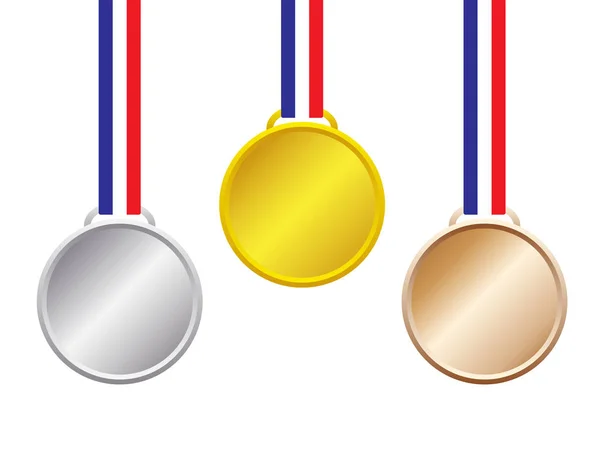 Gold, Silber, Bronze — Stockvektor