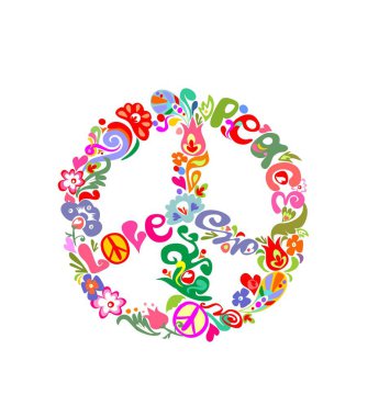 Şık barış çiçek sembolü