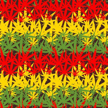 Renkli esrar yaprakları ile Rastafarian duvar kağıdı