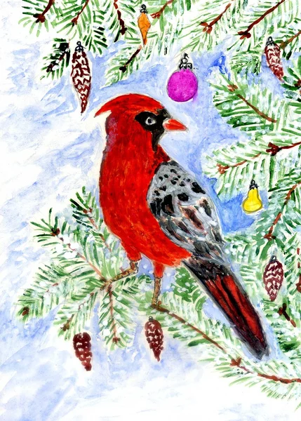 Red Cardinal Art — Fotografie, imagine de stoc