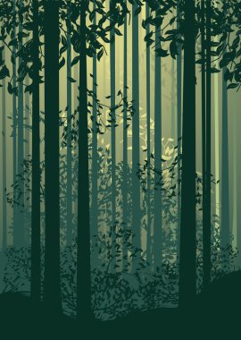 soyut orman manzarası 