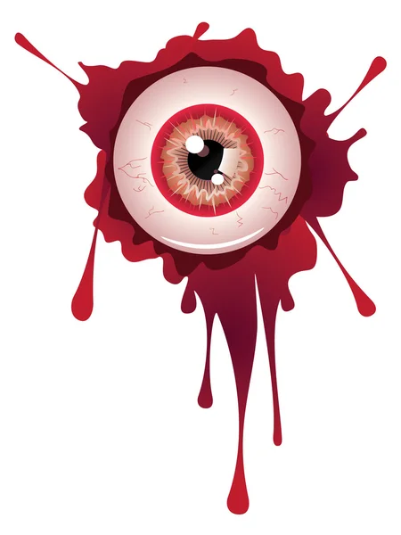 Halloween Bloody Eyeball — Stock Vector