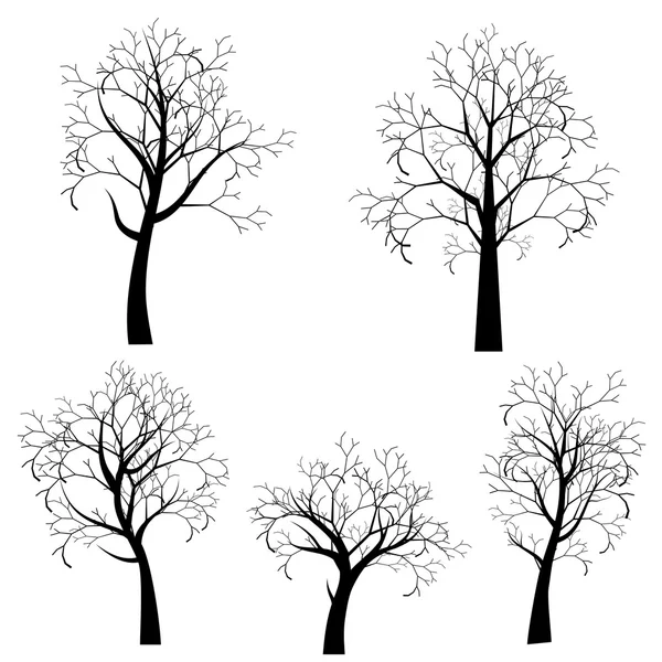 Silhouette d'arbre stylisée — Image vectorielle