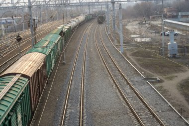 Demiryolu parça tren istasyonunda