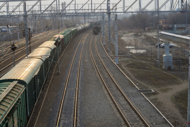 Demiryolu parça tren istasyonunda