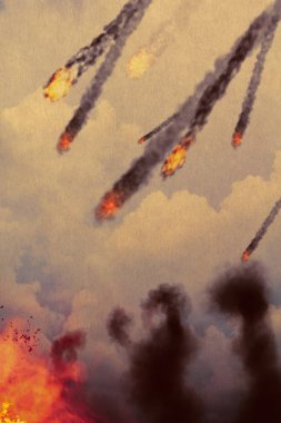 Ateş topları gökyüzündeki