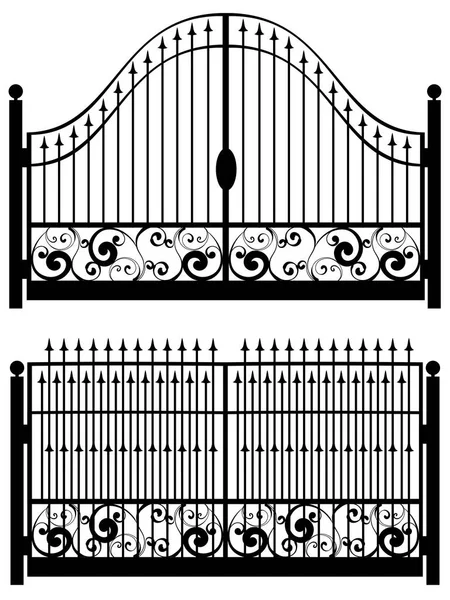 Iron Gate Silhouette — Stock Vector