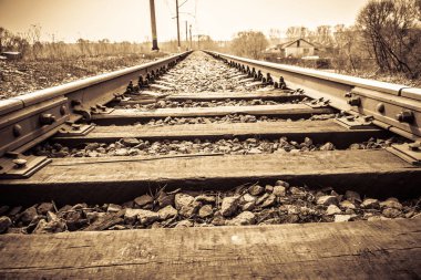 Demiryolu parça yakın çekim