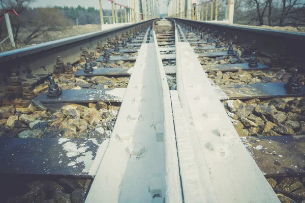 Railway Tracks Close up — Stock Photo, Image
