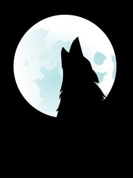 Wolf Howling at the Moon