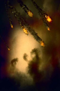 Ateş topları gökyüzündeki