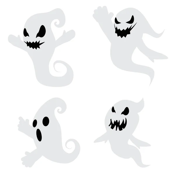 Simple Spooky Ghosts — Stock Vector