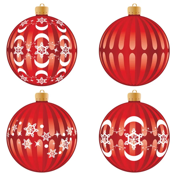 Roter Weihnachtskugel — Stockvektor