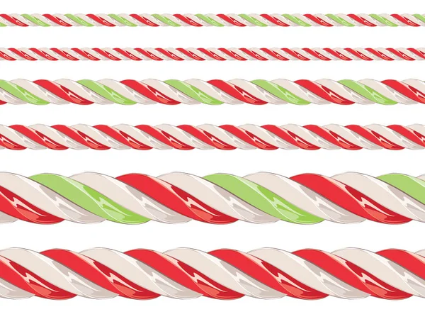 Candy cane határok — Stock Vector