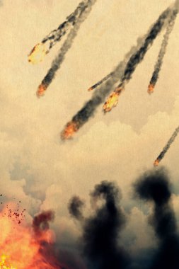 Ateş topları gökyüzündeki