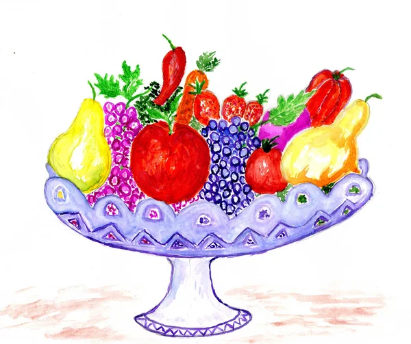Gyümölcs-Art váza — Stock Fotó