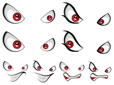 Kırmızı gözlü şeytan surat