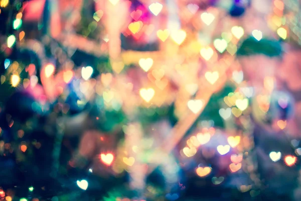 Lumières de Noël Coeur Bokeh — Photo