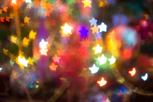 Christmas Lights Star Bokeh — Stock Photo, Image