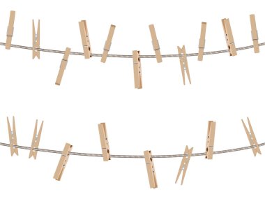 Wooden Clothespin Set clipart
