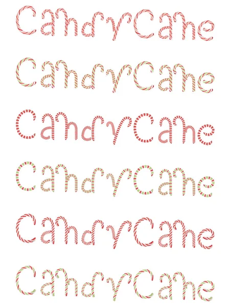 Candy Cane slova — Stockový vektor