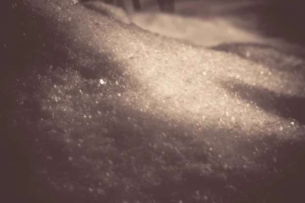 Φρέσκο χιόνι μακροεντολή ρετρό — Φωτογραφία Αρχείου